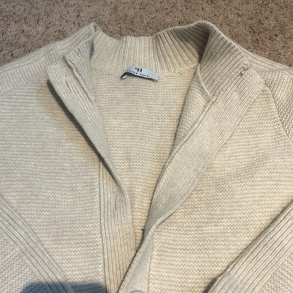Peter Hahn cardigan - beige wool/cotton/polymide. Size 42/L super cozy!! - Picture 2 of 5